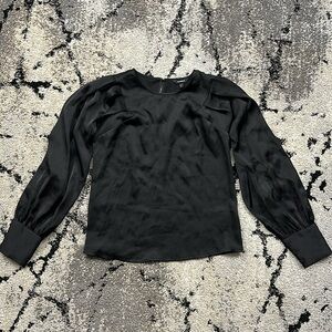 Long Sleeve Satin Blouse